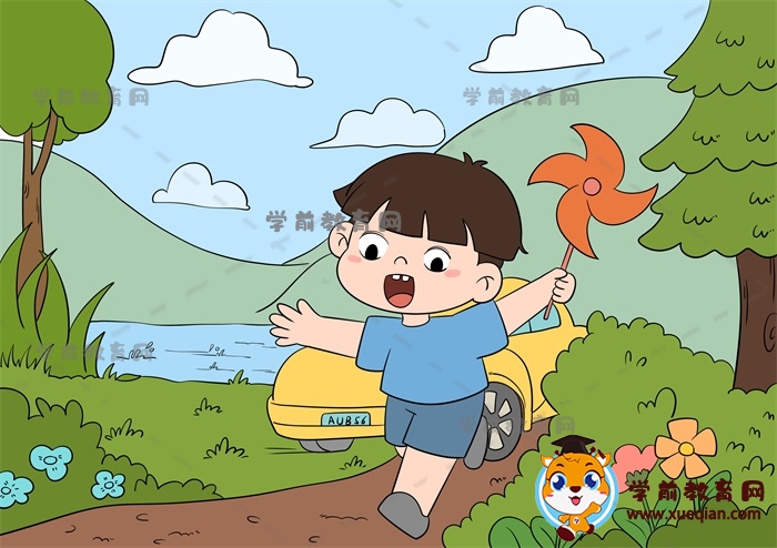 春天兒童畫
