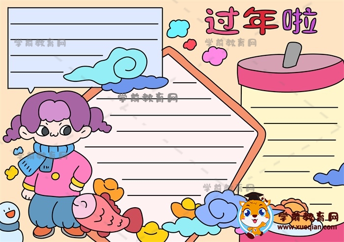 過年啦手抄報(bào)