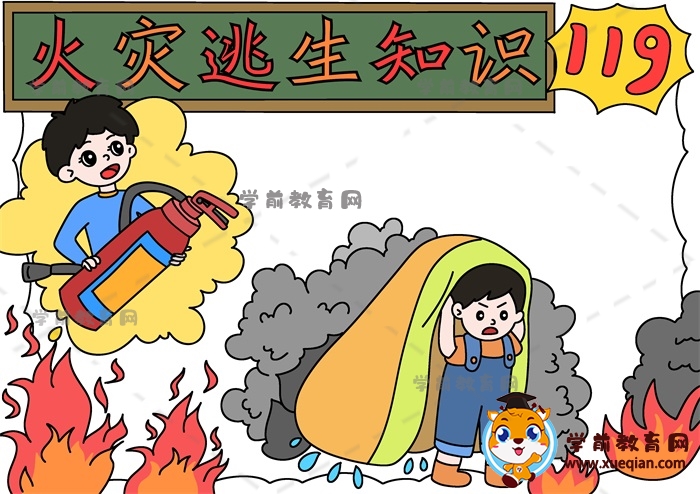 火災(zāi)逃生知識(shí)手抄報(bào)